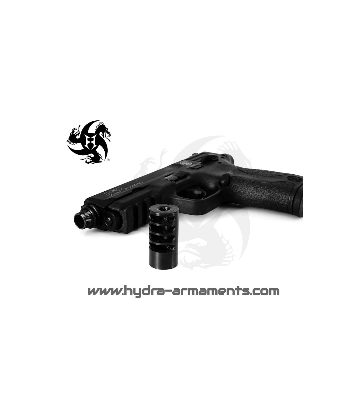 Pistol muzzle brake cal.22LR 1/2